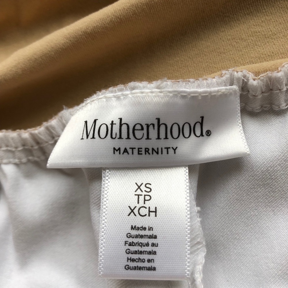 White maternity pants with full panel